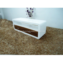 Contemporary white high gloss TV stand